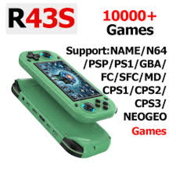 FUNKIDDY R43S Retro Handheld Game Console – 4.3″ IPS Screen Linux System with HDMI Output