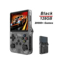 BOYHOM R36S Retro Handheld Game Console (Black, 128GB) – 3.5″ IPS ARKOS 2.0 Pocket Gamer