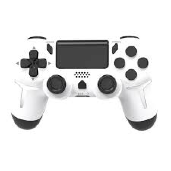GAMINJA P412 Wireless Gamepad Bluetooth Controller for PS4/PS3/PC – Dual Vibration (White)