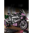 2096PCS Tech Motorbike Model Building Blocks – Pink 1:5 Scale MOC Motorcycle Bricks Toy