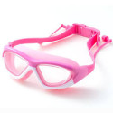Childrens HD Waterproof Swimming Goggles – Pink Large Frame Anti-Fog Glasses with Earplugs