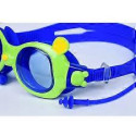 Panda HD Anti-Fog Swimming Goggles with Earplugs – Large Frame Swim Glasses for Men & Women (Blue)