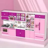 Pink Kitchen Combo Pretend Play Toy Set – 5-Piece Kitchen Playset with Lights & Sounds for Girls