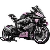 2096PCS Tech Motorbike Model Building Blocks – Pink 1:5 Scale MOC Motorcycle Bricks Toy