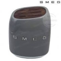 smeg pink Kitchen Knife Holder – 6-Slot Wooden Block