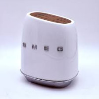 White Kitchen Knife Holder – 6-Slot Wooden Knife Block