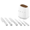 White Kitchen Knife Holder – 6-Slot Wooden Knife Block