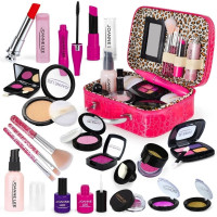 Children Makeup Set 21 PCS – Rose Color Princess Pretend Play Kit Children Makeup Set 21 PCS – Rose Color Princess Pretend Play Kit