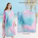 Surf Poncho Towel Quick-Dry Microfiber Beach Robe – Adult Changing Poncho Hoodie (A4)